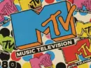 Pop art artistic image of create real looking mtv logos for 1980