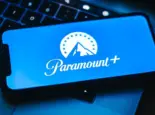 Paramount plus logo on smartphone screen. Rostov-on-Don^ Russia - November 15 2021