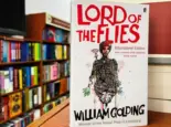 Cover of William Golding's Lord of the Flies educational edition in a library Lviv^ Ukraine - February 20^ 2025
