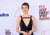 Emma Stone at the 2025 Film Independent Spirit Awards.SANTA MONICA^ USA. February 22^ 2025
