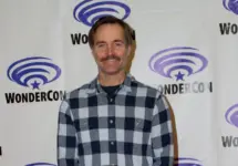 Will Forte arrives at the press room for "Housebroken" during Day 2 of the 2023 WonderCon convention at the Anaheim Convention Center on March 25^ 2023.