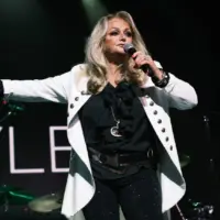 Singer Bonnie Tyler performs during a concert Festival CaixaBank Live at the Teatro Príncipe Pío on September 29^ 2024 in Madrid^ Spain.