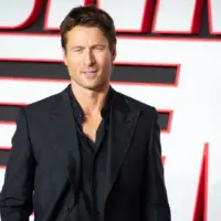 Glen Powell attends "The Running Man" UK Premiere at Odeon Luxe Leicester Square London^ England^ UK - November 5^ 2025