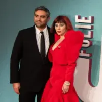 Lady Gaga and Michael Polansky attend the UK Premiere of "Joker Folie à Deux" at the Cineworld Leicester Square. London^ England^ UK - September 25^ 2024