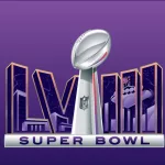 Super Bowl 2024. Vector illustration logo Super Bowl LVIII. 58th Super Bowl.