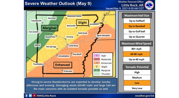 Severe weather possible Sunday morning - Vimarsana News
