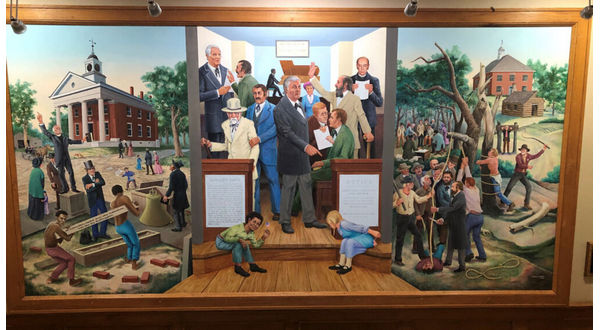 Controversial murals removed from courthouse head to college - Vimarsana News