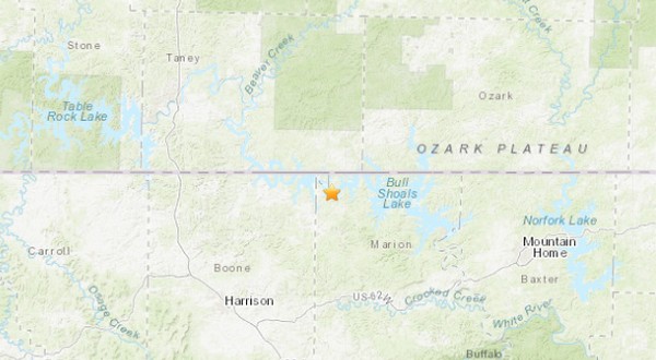 A minor earthquake was reported in Northwest Marion County