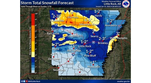 Winter Storm Warning Issued For Nc Arkansas Ktlo