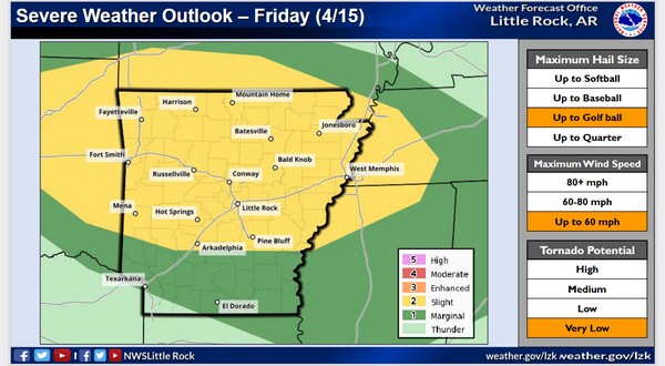Severe weather possible Friday night - Vimarsana News
