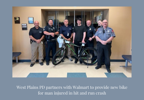 West Plains PD donates new bike - Vimarsana News