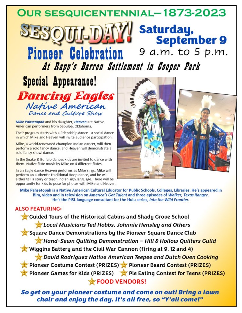 Sesqui-Day at Cooper Park Rapp’s Barren Settlement | KTLO