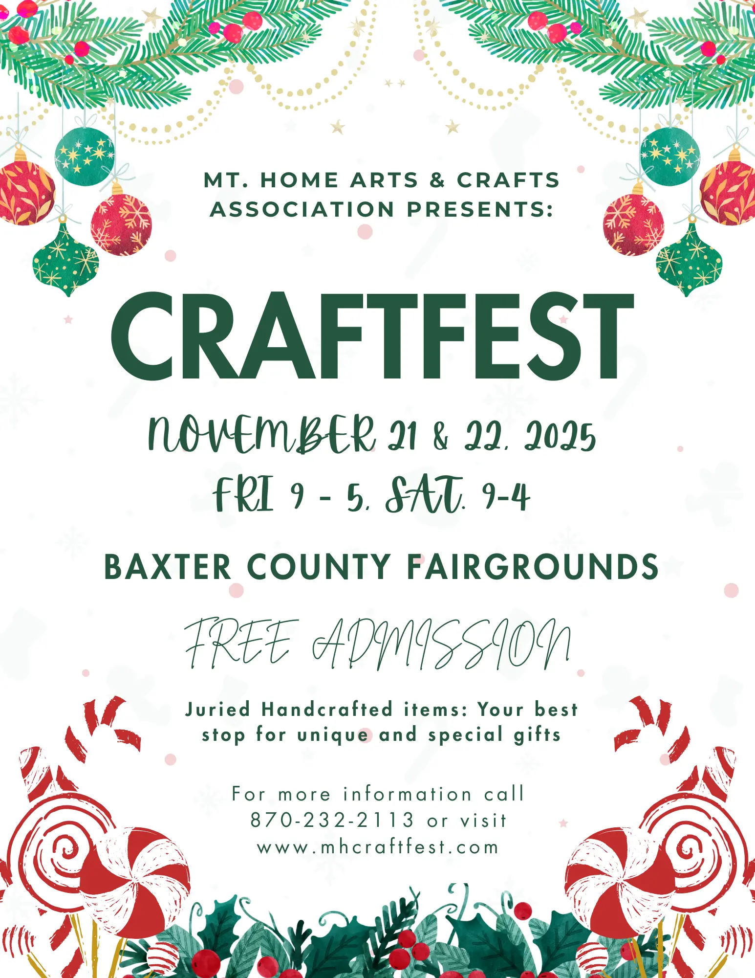 Craft Fest – November 21 & 22, 2025