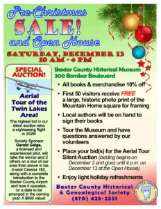Baxter County Historical Museum Sale & Open House