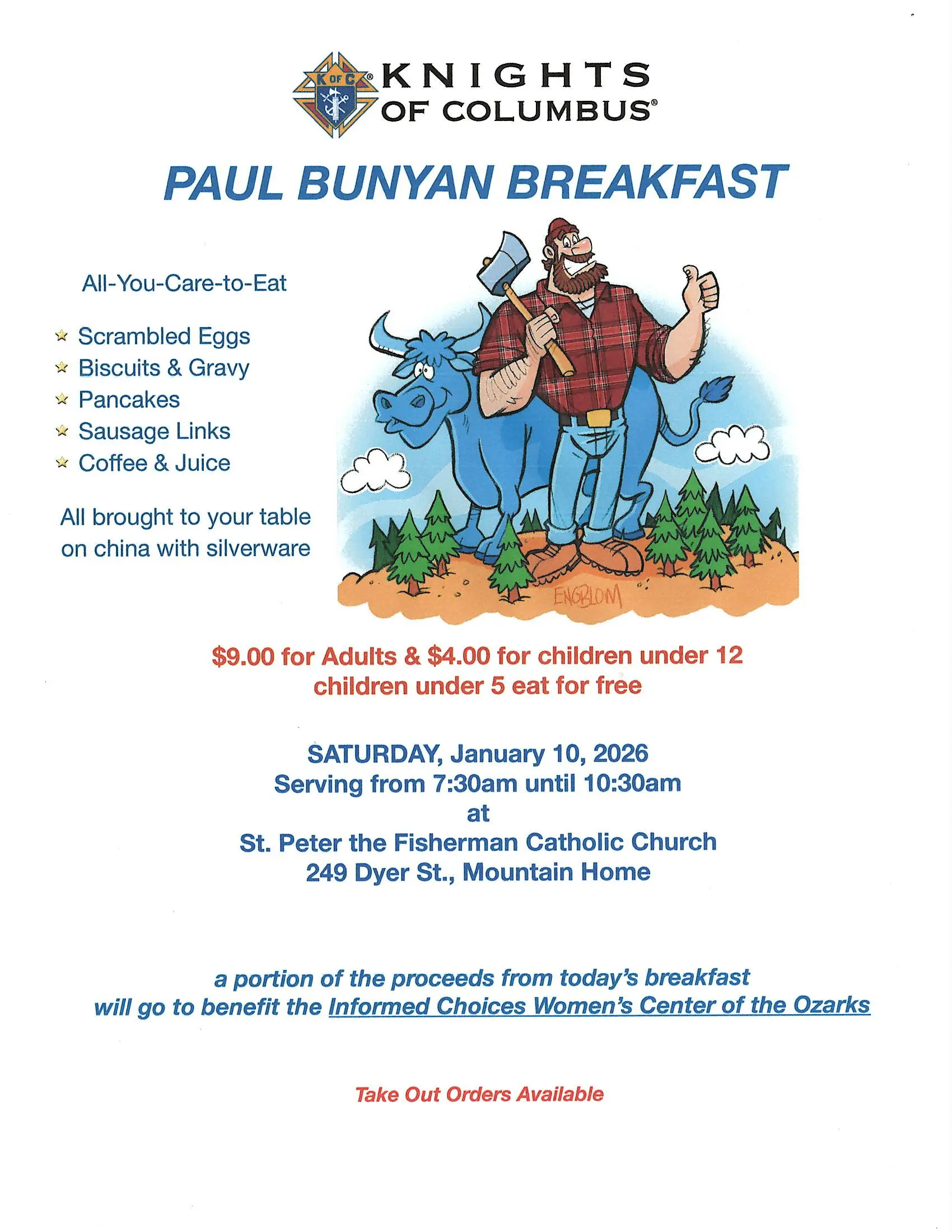 Knights of Columbus / Paul Bunyan Breakfast