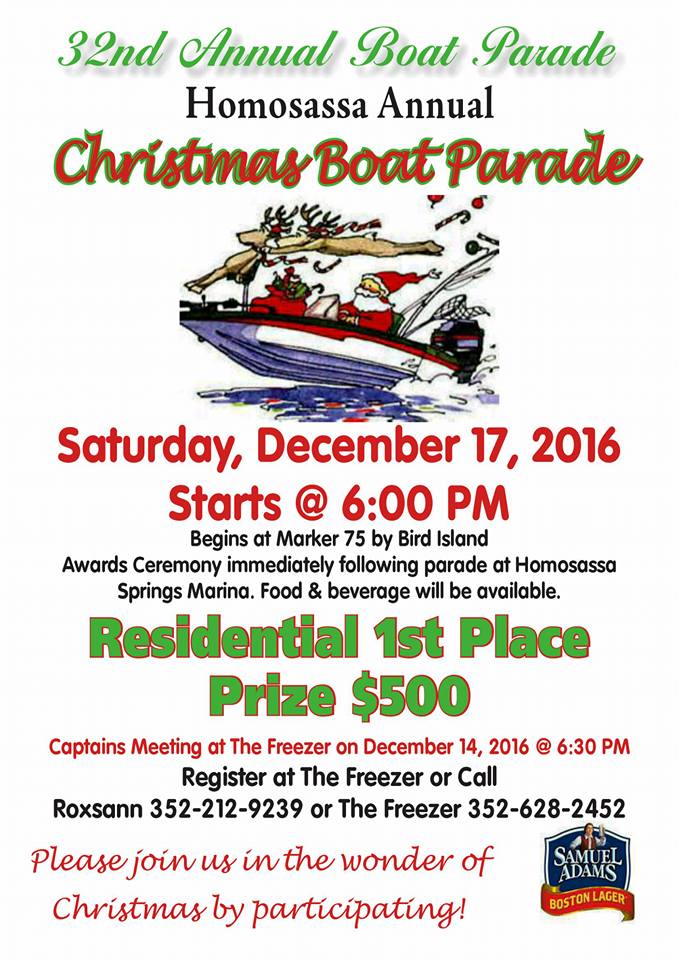 Homosassa Christmas Boat Parade 32nd annual 96.7 The Fox