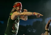 Bret Michaels of Poison performs at DTE Energy Music Theatre; Clarkston^ MI / USA - June 8^ 2018 -