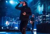 Bring Me The Horizon performs on stage at the Royal Albert Hall on April 22^ 2016 in London^ England.