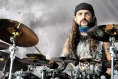 Percussionist Mike Portnoy Dream Theater performs in concert June 14^ 2010 at the Comfort Dental Amphitheater in Denver^ CO.
