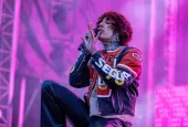 Rock band Bring Me the Horizon performing at Rockfest music festival HYVINKAA^ FINLAND – JUNE 2 2022: Pictured: lead singer Oliver Sykes