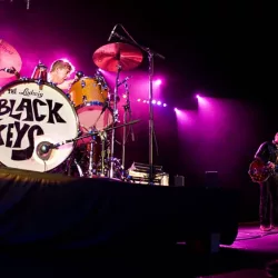 Singer/guitarist Dan Auerbach and Drummer Patrick Carney of the Black Keys at the Deck the Hall Ball in Seattle^ WA on December 8^ 2010.