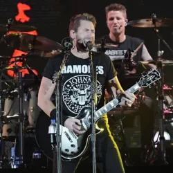 Lead singer and guitarist Chad Kroeger of Nickelback during a Rock in Rio 2019 concert in Rio de Janeiro.