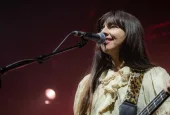 PIXIES bassist Paz Lenchantin live on stage in Newcastle O2 Academy; Newcastle UK - 21st Sept 2019