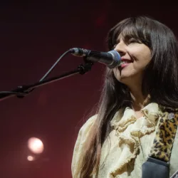 PIXIES bassist Paz Lenchantin live on stage in Newcastle O2 Academy; Newcastle UK - 21st Sept 2019