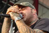 Staind frontman Aaron Lewis at the Rockstar Uproar Festival on September 25^ 2012 in Nampa^ Idaho.