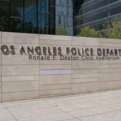 Los Angeles Police Department (LAPD) Headquarters at Ronald F. Deaton Civic Auditorium in Los Angeles^ CA^ USA. Los Angeles^ CA^ USA - July 11^ 2022