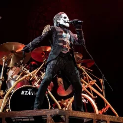 Tobias Forge of the band Ghost performs " Imperatour" tour at Chicago's Allstate Arena in Rosemont^ IL^ USA. Chicago^ IL USA - February 18 2022