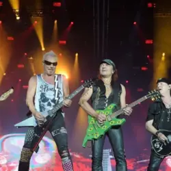Scorpions rock band during a Rock in Rio concert in Rio de Janeiro. Rio de Janeiro^ Brazil^ October 4^ 2019