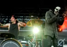 Tyler Joseph of 21 Pilots performs at the Bunbury Festival June 07^ 2015 CINCINNATI^ OHIO / USA - June 07^ 2015