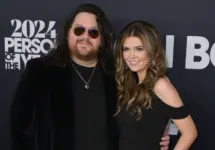 Wolfgang Van Halen of rock band MAMMOTH and wife Andraia Allsop at the MusiCares Person of the Year Gala. LOS ANGELES^ USA. February 02^ 2024