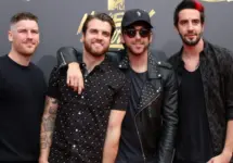 All Time Low^ Zack Merrick^ Rian Dawson^ Alex Gaskarth. Jack Barakat at the MTV Movie and Television Awards on the Shrine Auditorium on May 7^ 2017 in Los Angeles^ CA