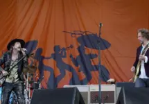 Chris and Rich Robinson of the Black Crowes performs at the 2022 New Orleans Jazz and Heritage Festival New Orleans^ LA USA