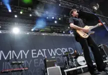 Singer Jim Adkins of Jimmy Eat World during performance on festival Rock for People in Hradec Kralove^ Czech republic^ July 5^ 2011.