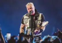 James Hetfield of Metallica performs on stage at Lincoln Financial Field during the M72 World Tour. Philadelphia^ PA USA - May 25^ 2025