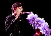 Dolores O'Riordan (+)^ singer of The Cranberries^ during their concert at the Sambil Center Amphitheater Caracas DC Venezuela; October 05 2010