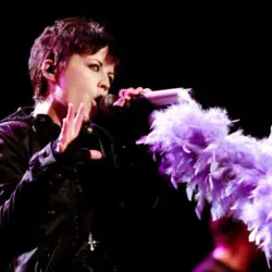 Dolores O'Riordan (+)^ singer of The Cranberries^ during their concert at the Sambil Center Amphitheater Caracas DC Venezuela; October 05 2010