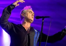 Morrissey (singer of The Smiths) performs at Sant Jordi Club (venue) on October 10^ 2014 in Barcelona^ Spain.