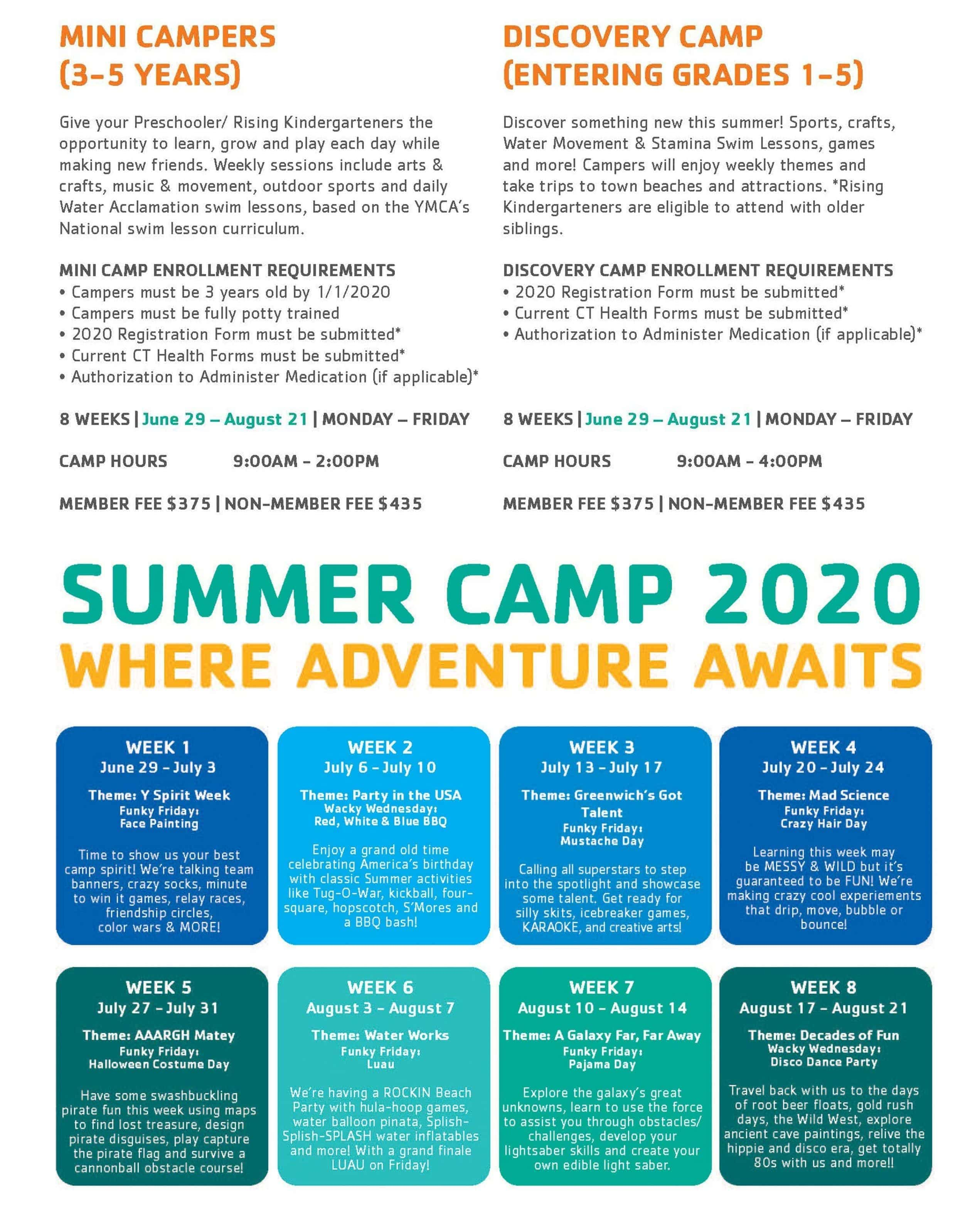 Summer Camp 2020 Greenwich YMCA