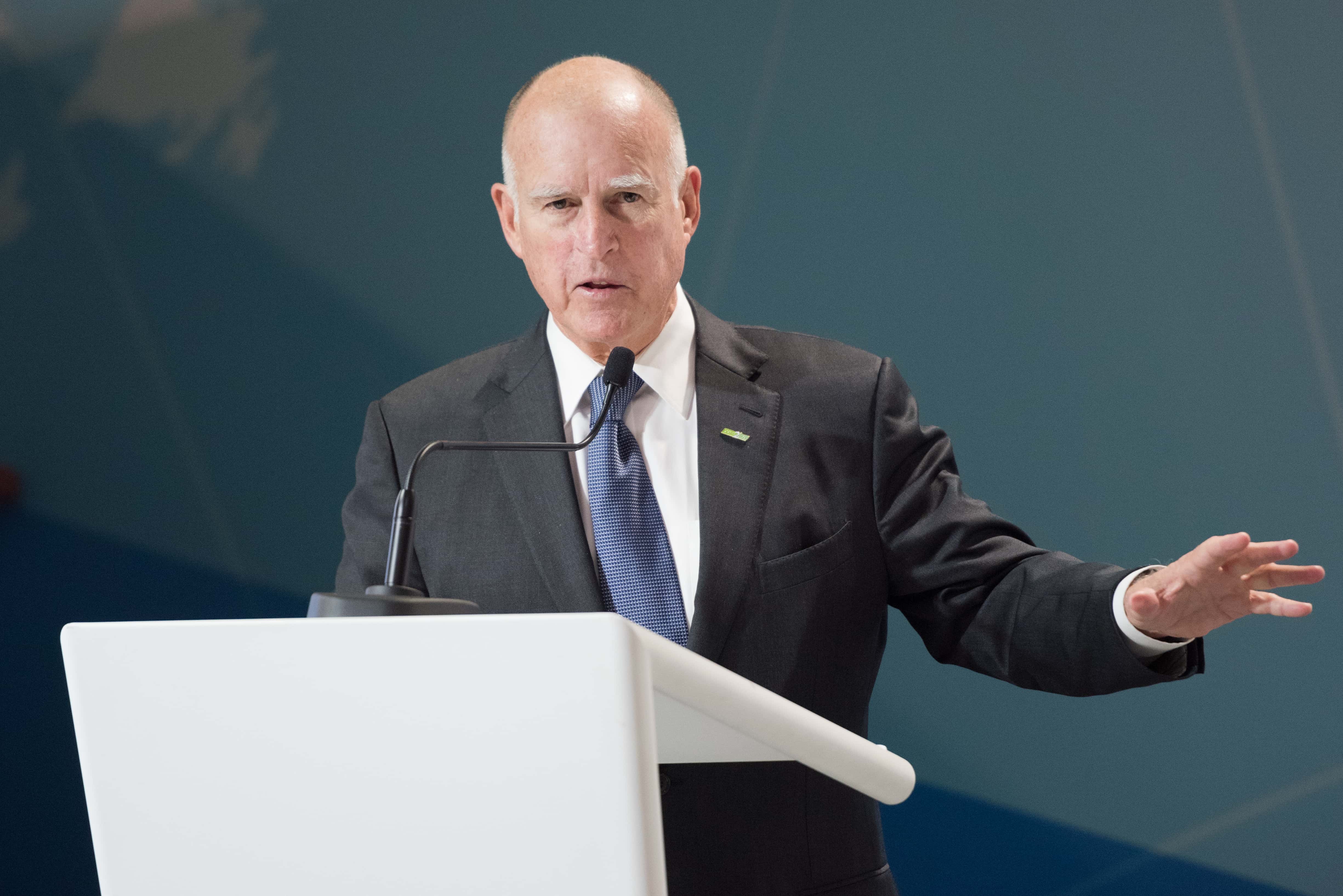 governor-jerry-brown-lectern