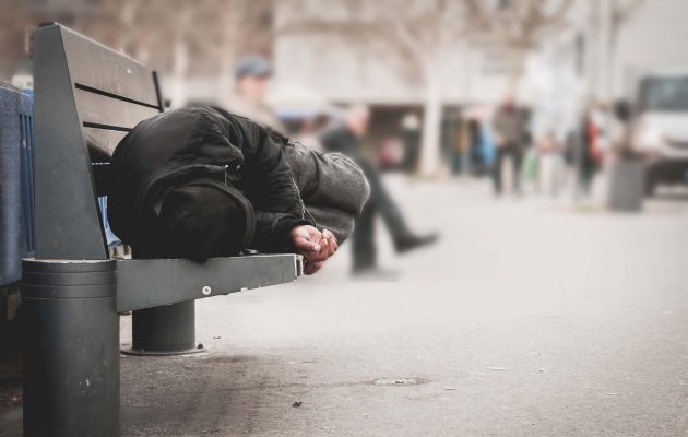homeless-man-on-bench