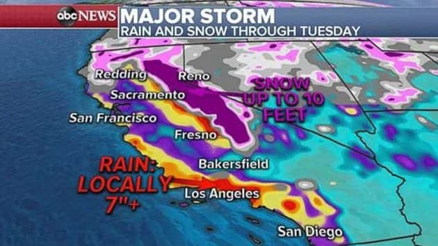 Major storm could bring flash flooding, mudslides to Southern ...