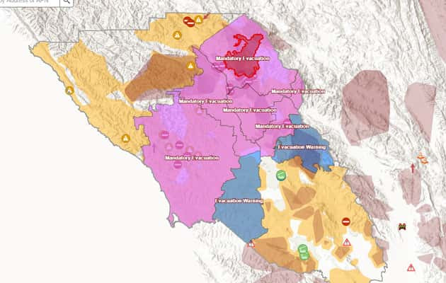 Napa Sonoma Fire Map