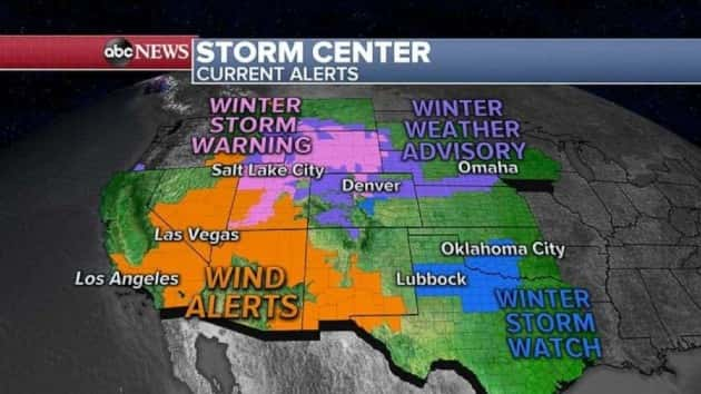 Major Storm Moving From West Across US With Heavy Snow, Damaging Winds ...