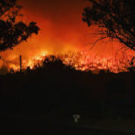 Shady Fire as seen from Highway 12 and Calistoga Road on 9/28/20 at 2am (Mike DeWald)