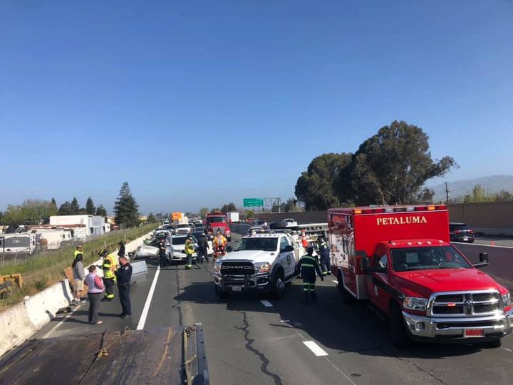 At Least One Injured in Highway 101 Crash in Petaluma KSRO