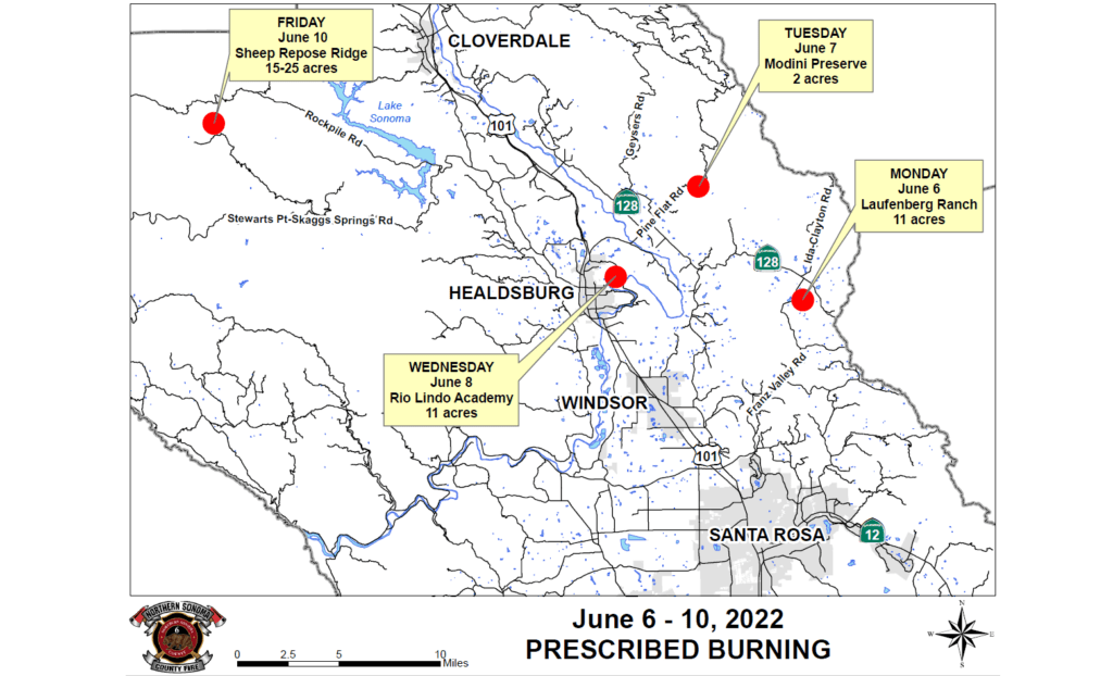 Four Prescribed Burns for Northern Sonoma County This Week - Vimarsana News